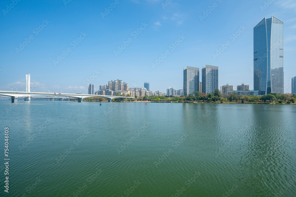 Bridges and Urban Skylines, Huizhou, Guangdong, China
