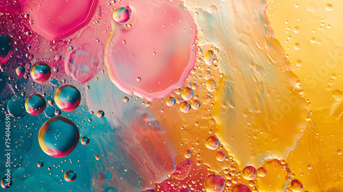 Abstract colorful creative macro oil and water background  generative ai