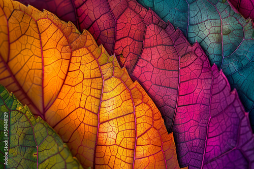 closeup of a leaf texture