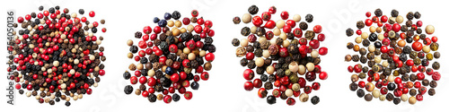 colorful peppercorns Hyperrealistic Highly Detailed Isolated On Transparent Background Png File