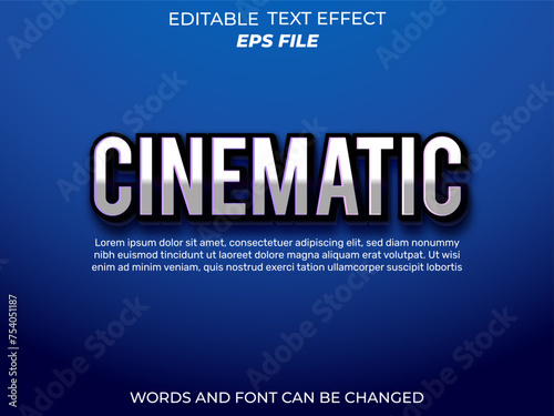 text effect, font editable, typography, 3d text. vector template