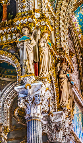 Angel Statues Basilica of Notre Dame Lyon France