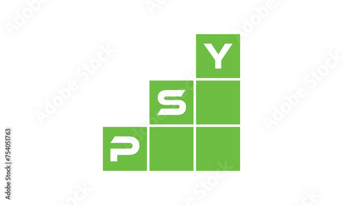 PSY initial letter financial logo design vector template. economics, growth, meter, range, profit, loan, graph, finance, benefits, economic, increase, arrow up, grade, grew up, topper, company, scale