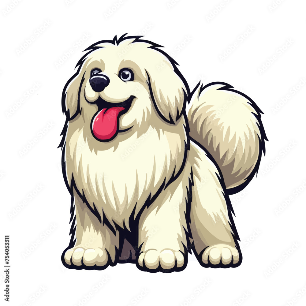 Akbash mascot vector illustration on white background