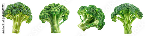 Delicious broccoli  Hyperrealistic Highly Detailed Isolated On Transparent Background Png File photo