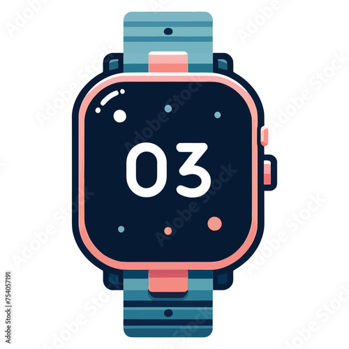 illustration of technology concept. VR-glasses, smartphones, smart speakers, tablets, smart watches