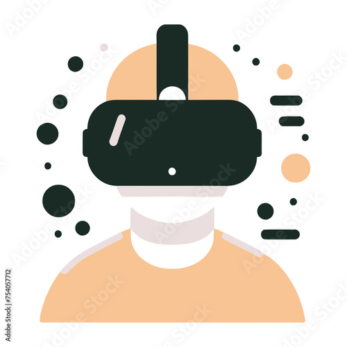 illustration of technology concept. VR-glasses, smartphones, smart speakers, tablets, smart watches