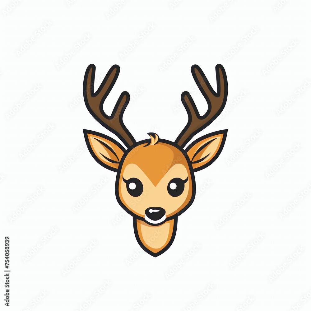 Adorable Deer Flat Logo Design. Perfect for Children's Apps & Branding. Adorable Deer Flat Logo Design. Perfect for Children's Apps & Branding.