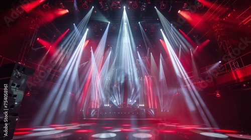The stage is equipped with elaborate lighting and sound systems capable of creating spectacular productions.