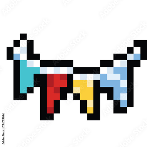 Pixel art party flag icon