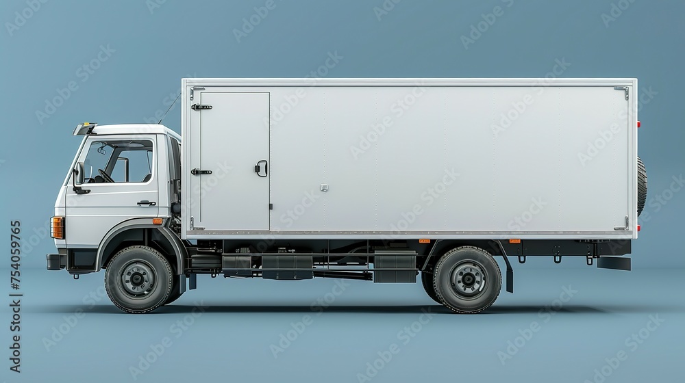 Side view mockup of a small truck Side view mockup of a small truck