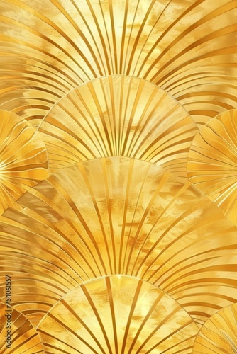 Background Texture Pattern Summer Art Deco with a summer twist, using sunbursts and waves created with Generative AI Technology