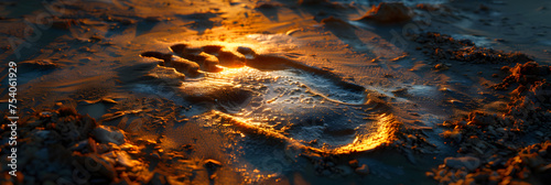 Footprints on background, Footprint on the Sand, 