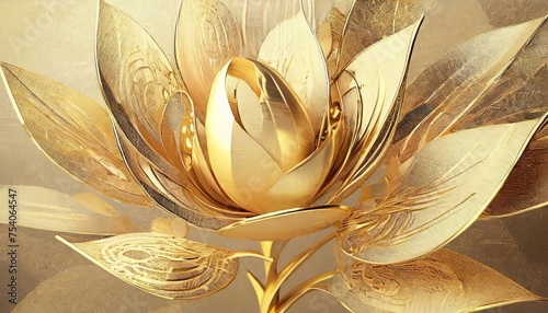 golden rings, modern brushed gold illustration or blush, Ai Generate