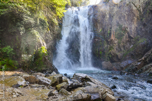 Sudushen Waterfall near Termal in spring  Yalova  Turkey 