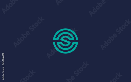 letter s with circle logo icon design vector design template inspiration