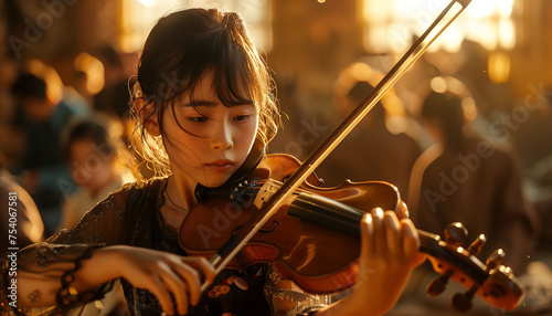 Girl plays the Violin