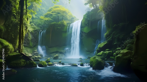 majestic wilderness waterfall © Derby