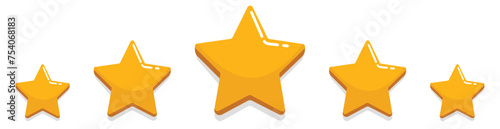 Rating Stars Review with 5 Yellow Stars