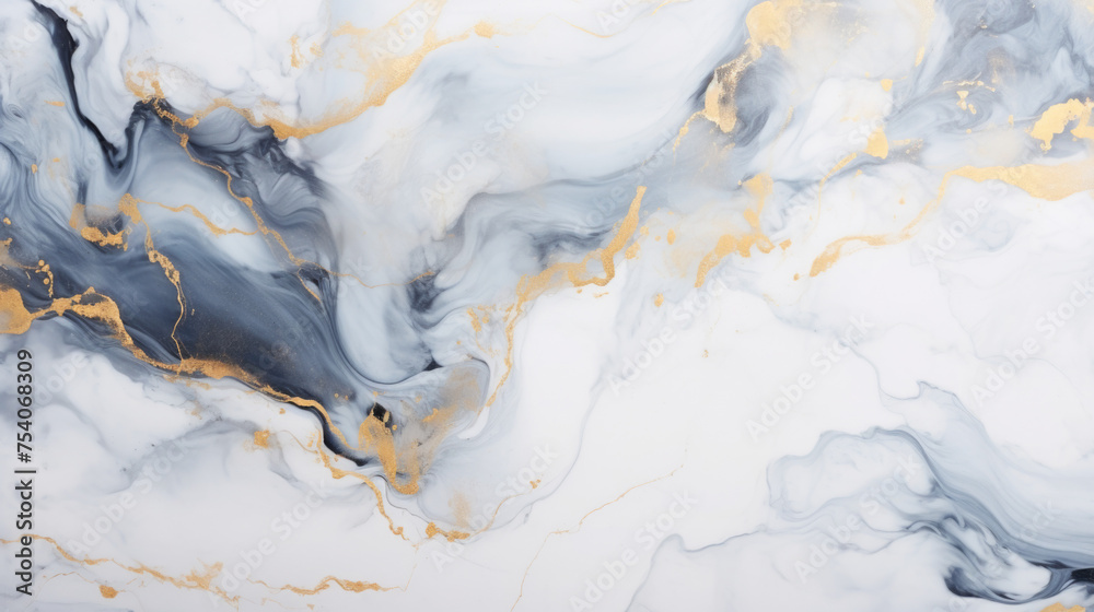 Obraz premium Abstract painting in gold and grey colors