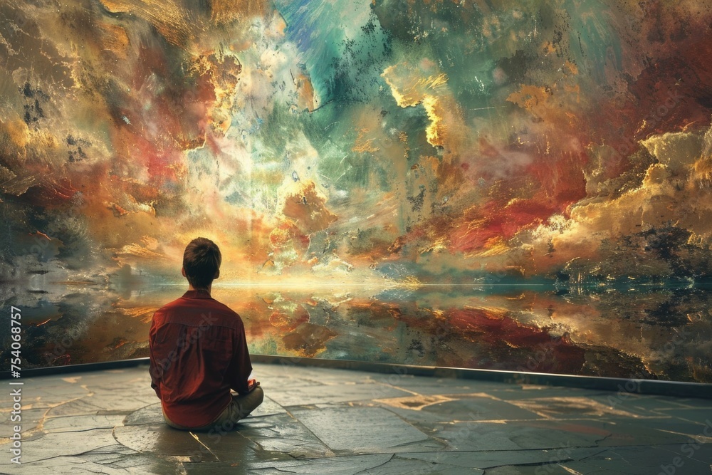 Meditation concept background 
