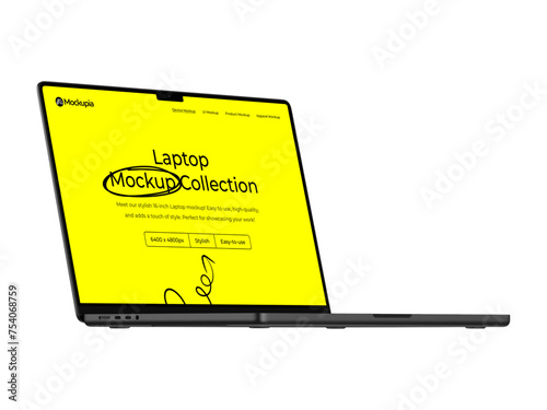 Laptop Mockup | Fully Editable File, Replaceable Screen, Separated Shadow and Background	
