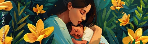 Motherhood concept background. Banner photo