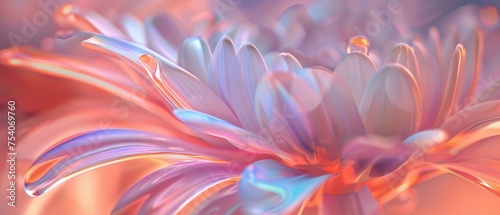 Liquid Bloom: Daisy petals take on a fluid form, cascading in a mesmerizing display of liquid beauty.