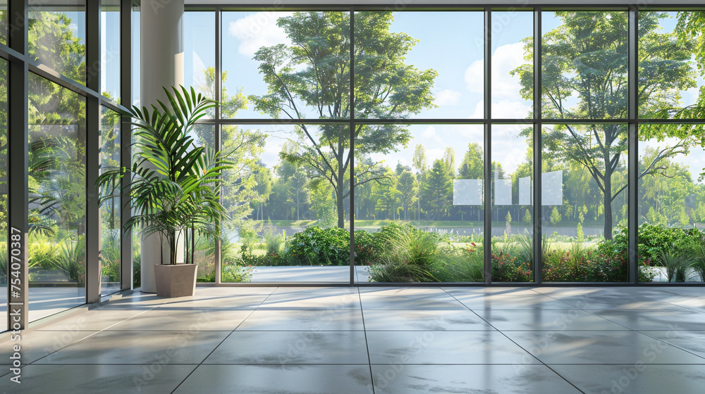 room with a window, room with a window and a fence, interior of building, office building, Soft focus on an environmentally conscious business interior with expansive windows and green surroundings room with a window, room with a window and a fence, interior of building, office building, Soft focus on an environmentally conscious business interior with expansive windows and green surroundings