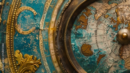 A closeup of a globe and map showcasing the enduring use of geography as a core subject in education.