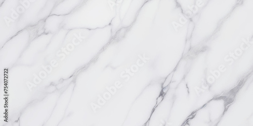 Panoramic white Carrera  stone marble texture background. White and grey floor ceramic counter texture stone slab smooth tile background. photo