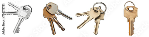 House keys  Hyperrealistic Highly Detailed Isolated On Transparent Background Png File © Wander Taste