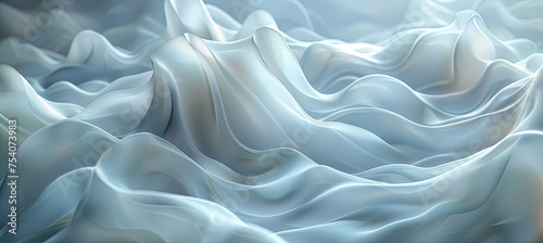 Beautiful silk flowing swirl of pastel gentle calming cloth background. Created with Ai