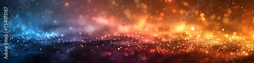 Vibrant and Glowing Abstract Light Particles Background, To provide a captivating background for designs and graphics, especially for celebrations, © prasong.