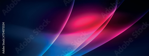 Neon light glowing waves and lines background set for wallpaper, business card, cover, poster, banner, brochure, header, website