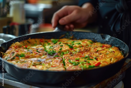 Pajeon korean food. 