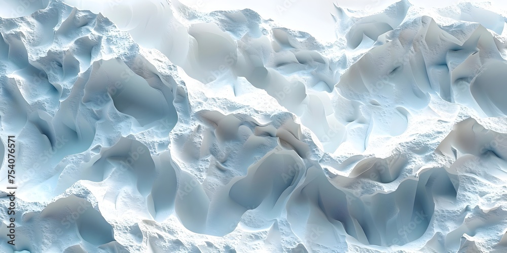 Highly Detailed 3D Ice Sheet with Ridges and Frozen Cracks - Polar Landscape Art Highly Detailed 3D Ice Sheet with Ridges and Frozen Cracks - Polar Landscape Art