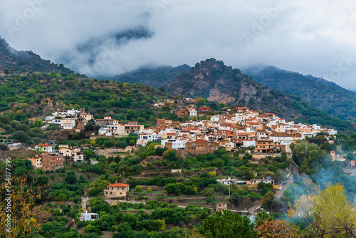 Guajar Fondon, one of the three municipalities that make up Los Guajares on the coast of Granada, towns whose beginnings date back to the Arab era. photo