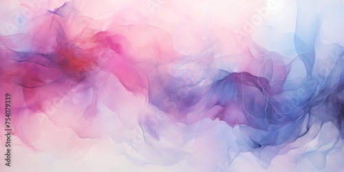 Ethereal swirls of pink, purple, and blue merging with subtle grainy texture, crafting a captivating abstract poster backdrop that enchants the senses.