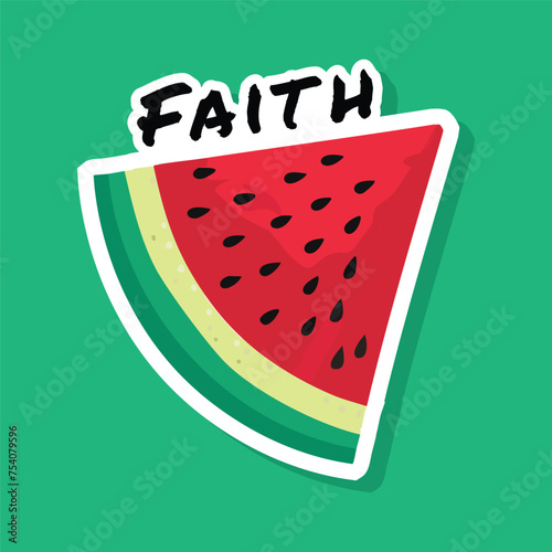watermelon support sticker hope peace freedom pray believe stand palestine