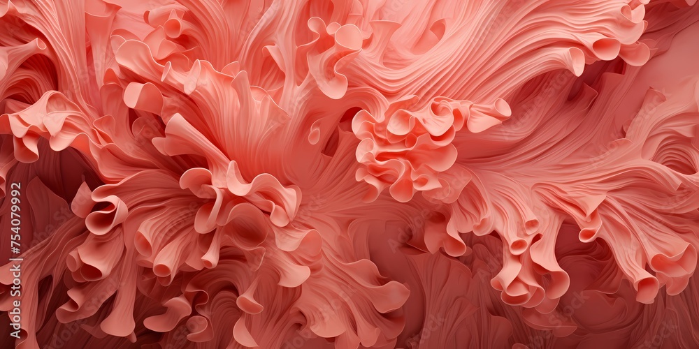 Coral hues dance across the grainy texture, infusing the versatile canvas with a burst of playful energy.