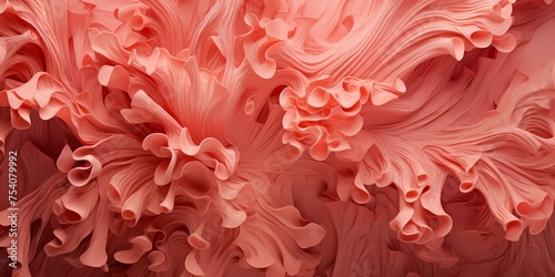Coral hues dance across the grainy texture  infusing the versatile canvas with a burst of playful energy.