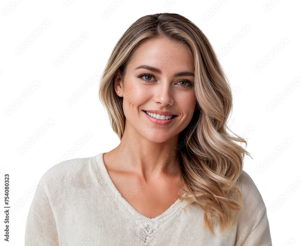 A woman with blonde hair and a white top smiling at the camera. A woman with blonde hair and a white top smiling at the camera.