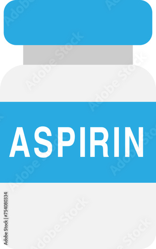Pharmacy painkiller aspirin vector illustration