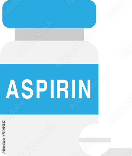 Pharmacy painkiller aspirin vector illustration