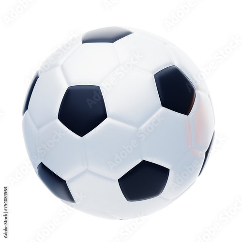 3D Foot Ball Soccer Showdown. 3d illustration, 3d element, 3d rendering. 3d visualization isolated on a transparent background