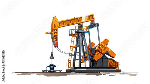 Oil derrick,Oil Production,pump jack,Oil Rig and Derrick Scene orAbstract of mud pump and horse head oil pump  industry illustration