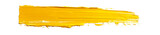 Vibrant Yellow Brush Stroke on Transparent Background