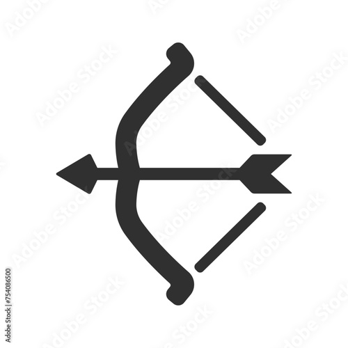 Archery bow and arrow icon vector illustration
