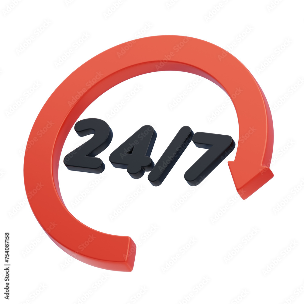 3D 24 Hour All-Day Access. 3d illustration, 3d element, 3d rendering. 3d visualization isolated on a transparent background 3D 24 Hour All-Day Access. 3d illustration, 3d element, 3d rendering. 3d visualization isolated on a transparent background
